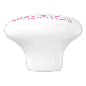 Schattige Bos Uil Baby Meisje Gepersonaliseerd Mon Keramische Knop (Zijkant)