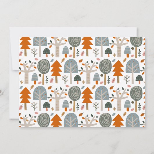 Schattige Bos Uil Kids Verjaardagsfeest Kaart (Achterkant)