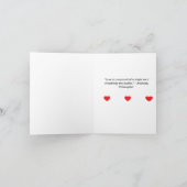 Schattige bosbes Valentijnsdag kaart (Binnen)