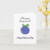 Schattige bosbes Valentijnskaart Kaart (Gele Bloem)