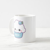 Schattige bosbessencupcake koffiemok (Voorkant links)