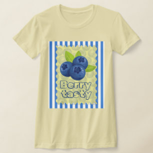 Schattige Bosbessenpun-illustratie T-shirt