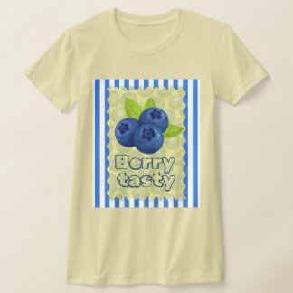 Schattige Bosbessenpun-illustratie T-shirt