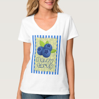 Schattige Bosbessenpun-illustratie T-shirt
