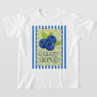 Schattige Bosbessenpun-illustratie T-shirt
