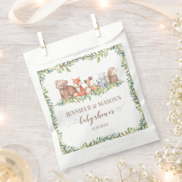 Schattige bosdieren baby boy douche gunsttassen bedankzakje