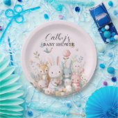 Schattige bosdieren Baby shower papier Bord (Feest)
