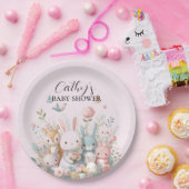 Schattige bosdieren Baby shower papier Bord (Feest)