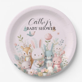 Schattige bosdieren Baby shower papier Bord