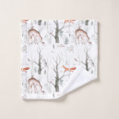 Schattige bosdieren bad handdoek (Wasdoekje)
