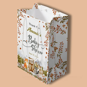 Schattige bosdieren Bedankt Babyshower Medium Cadeauzakje