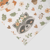 Schattige bosdieren bloempatroon tissuepapier (Detail)