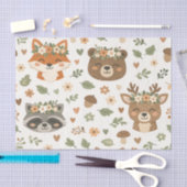 Schattige bosdieren bloempatroon tissuepapier (Craft)