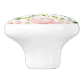 Schattige bosdieren blozen roze bloemmeisje keramische knop (Zijkant)