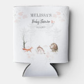 Schattige bosdieren bos babyshower blikjeskoeler (Voorkant)
