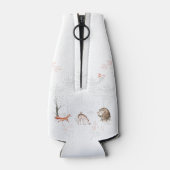 Schattige bosdieren bos babyshower flesjeskoeler (Achterkant)