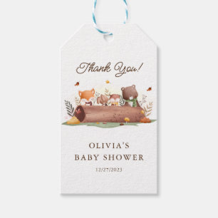 Schattige bosdieren cadeaulabel