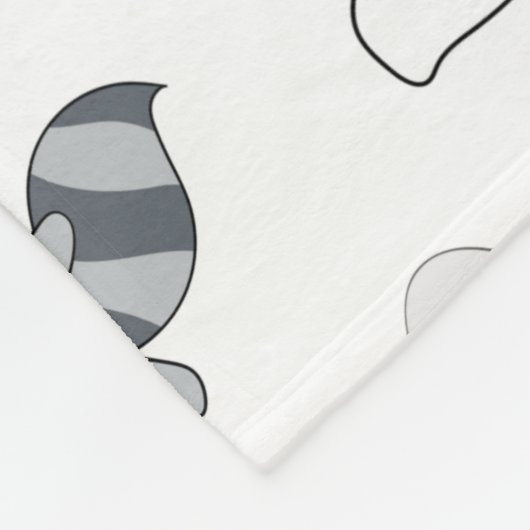 Schattige bosdieren fleece deken (Hoek)