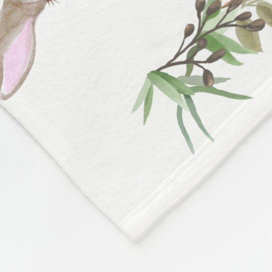 Schattige bosdieren Fox Milestone Keepsake Fleece Deken (Hoek)