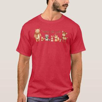 schattige bosdieren gelukkige herfst allemaal vrie t-shirt