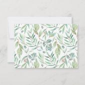 Schattige bosdieren groen Baby shower advies Kaart (Achterkant)