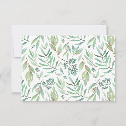 Schattige bosdieren groen Baby shower advies Kaart (Achterkant)