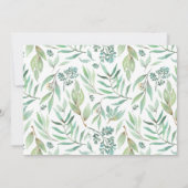Schattige bosdieren groen Baby shower per post Kaart (Achterkant)