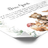 Schattige bosdieren groen duimafdruk teken foto afdruk (Hoek)