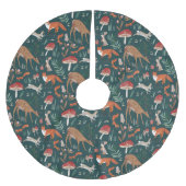 Schattige bosdieren groen kerstbos kerstboom rok (Voorkant)