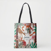 Schattige bosdieren kerstbos tote bag (Voorkant)
