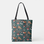 Schattige bosdieren kerstbos tote bag (Achterkant)