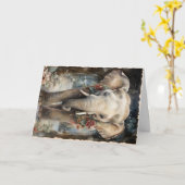 Schattige bosdieren Kerstgroet Kaart (Gele Bloem)