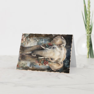 Schattige bosdieren Kerstgroet Kaart