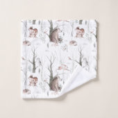 Schattige bosdieren Kinder Bad Handdoek (Wasdoekje)