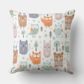 Schattige bosdieren kussen, Baby shower cadeau Kussen (Voorkant)