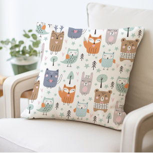 Schattige bosdieren kussen, Baby shower cadeau Kussen