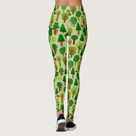 Schattige bosdieren leggings (Achterkant)