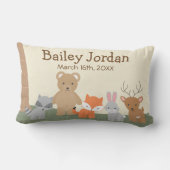 Schattige bosdieren lumbaal kussen (Achterkant)