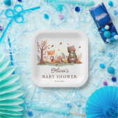 Schattige bosdieren papieren bordje (Feest)