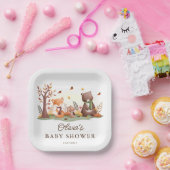 Schattige bosdieren papieren bordje (Feest)