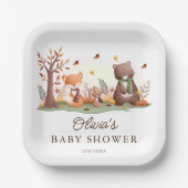 Schattige bosdieren papieren bordje (Voorkant)