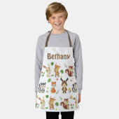 Schattige bosdieren patroon gepersonaliseerd schort (Gedragen)