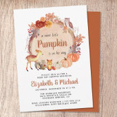 Schattige bosdieren pompoen Baby shower Kaart