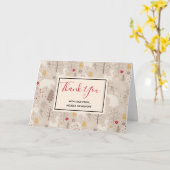 Schattige bosdieren Scandinavisch patroon bedankt Kaart (Gele Bloem)