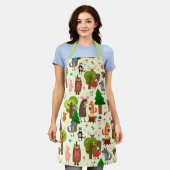 Schattige bosdieren schort (Gedragen)