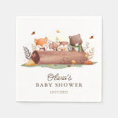 Schattige bosdieren servet (Voorkant)