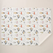 Schattige bosdieren Sherpa Blanket Deken (Voorkant (horizontaal))