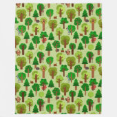 Schattige bosdieren vlooienbak fleece deken (Voorkant)