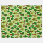 Schattige bosdieren vlooienbak fleece deken (Voorkant (Horizontaal))