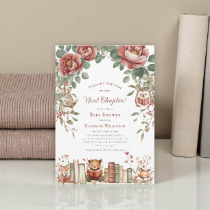 Schattige bosdieren Volgende Hoofdstuk Baby Shower Kaart